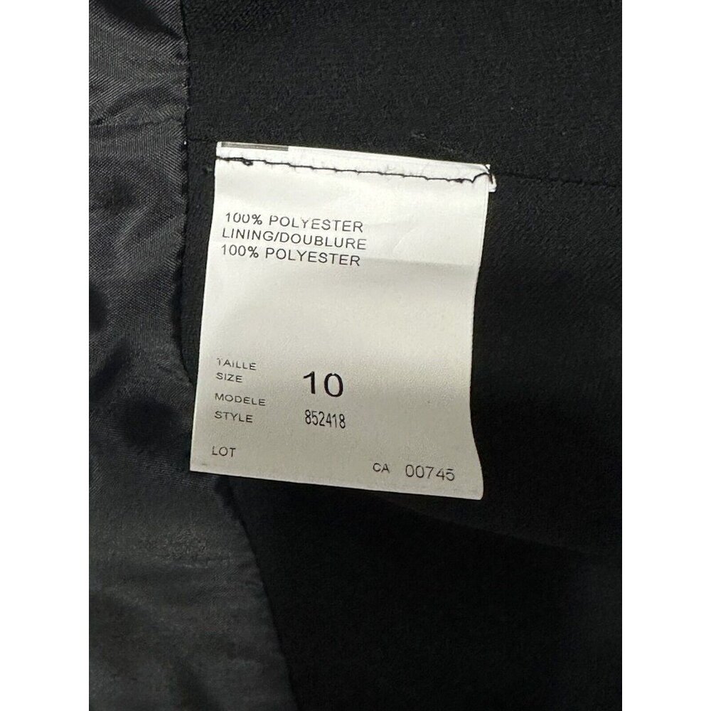JS Collections Solid‎ Black Spaghetti Strap Boning Beaded Lined Dressy Top Sz 10 - Picture 6 of 7